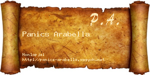 Panics Arabella névjegykártya